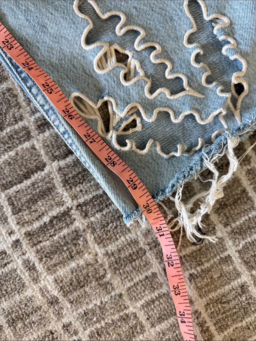 BDG Light Blue Flare Jeans with Artistic Patterns - Picture 16 of 16